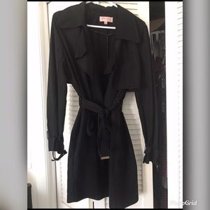 Philosophy || Black Long Sleeve Open Front Duster